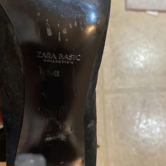 Zara Fringe Booties Ankle Boots Stiletto heels size 10 - Picture 3 of 3